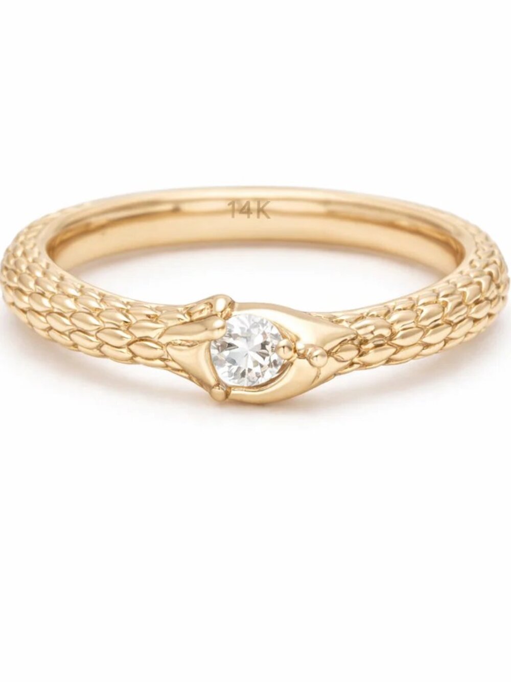 Textured 14K (18K Custom) Yellow Gold Diamond Band Ring